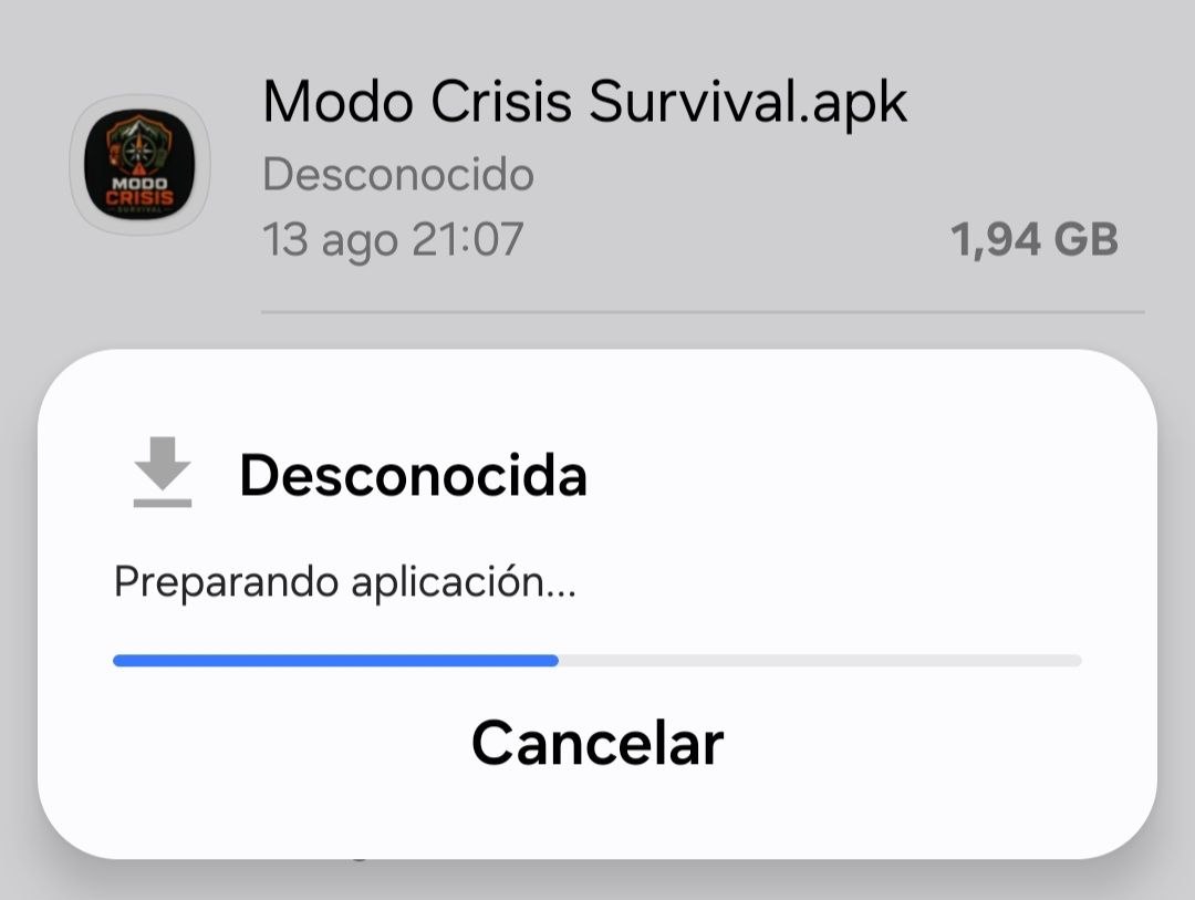 Aviso de Android antes de instalar una aplicación externa